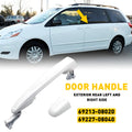 Set of 2 Exterior Door Handles for Toyota Sienna (2004–2010) White