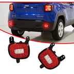 3D LED Rear Bumper Reflectors for Jeep Renegade (2015–2022)