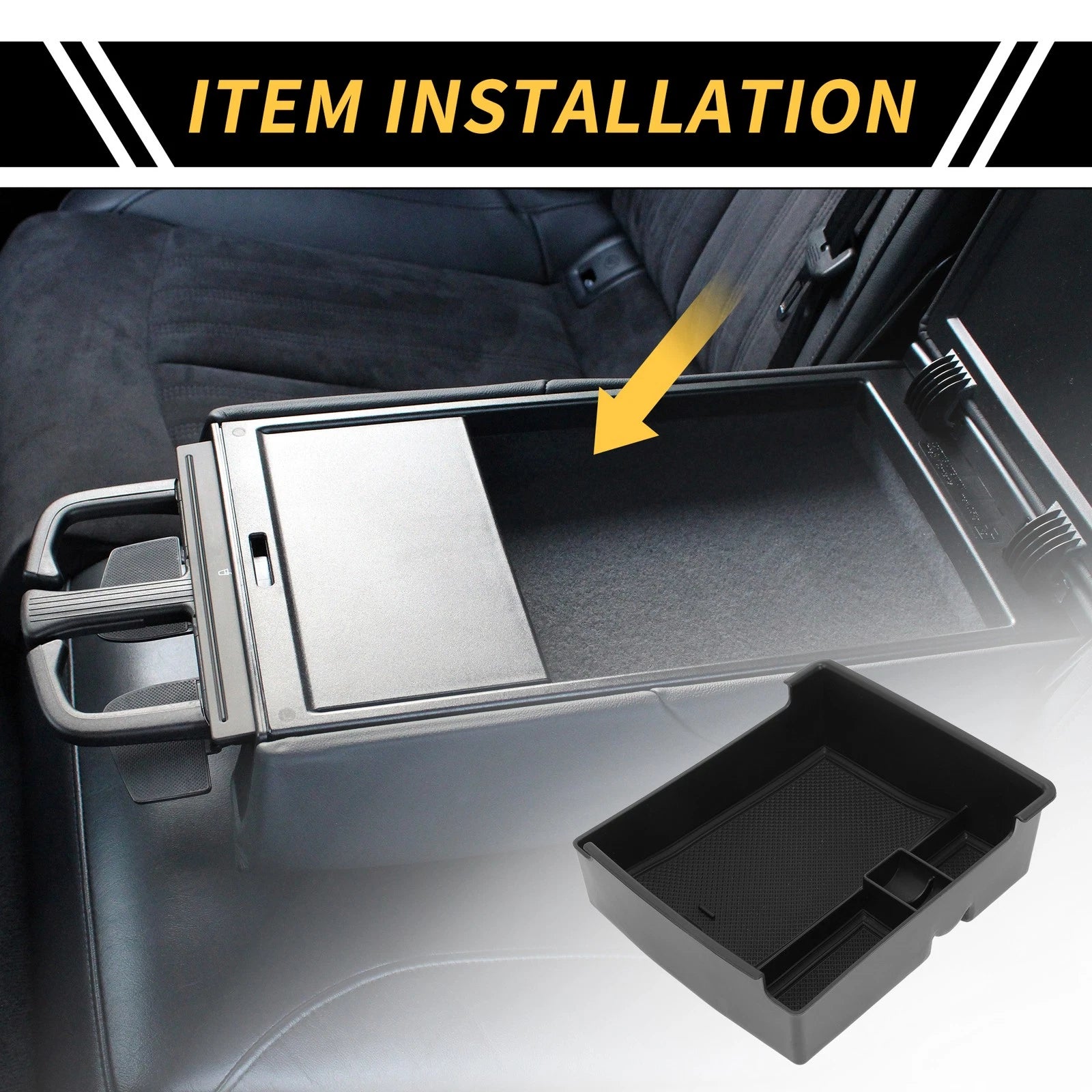 Center Console Armrest Organizer Tray for Ford Maverick (2022–2024) Black