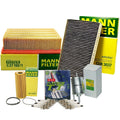 Set of 4 Mann Engine Cabin Air Oil Fuel Filters & Denso 6 Platinum Spark Plugs for