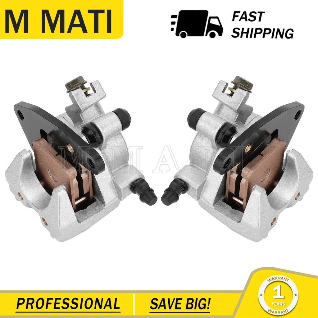 Set of 2 Front Brake Calipers & Pads for Yamaha Blaster YFS200 (2003–2006)