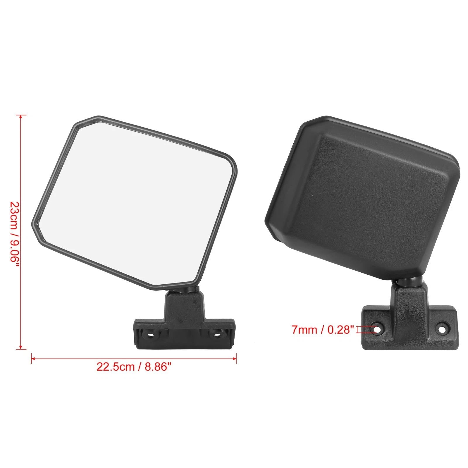 Pair Rear View Mirrors for Toyota Land Cruiser 70 75 78 Series (1975–2023)