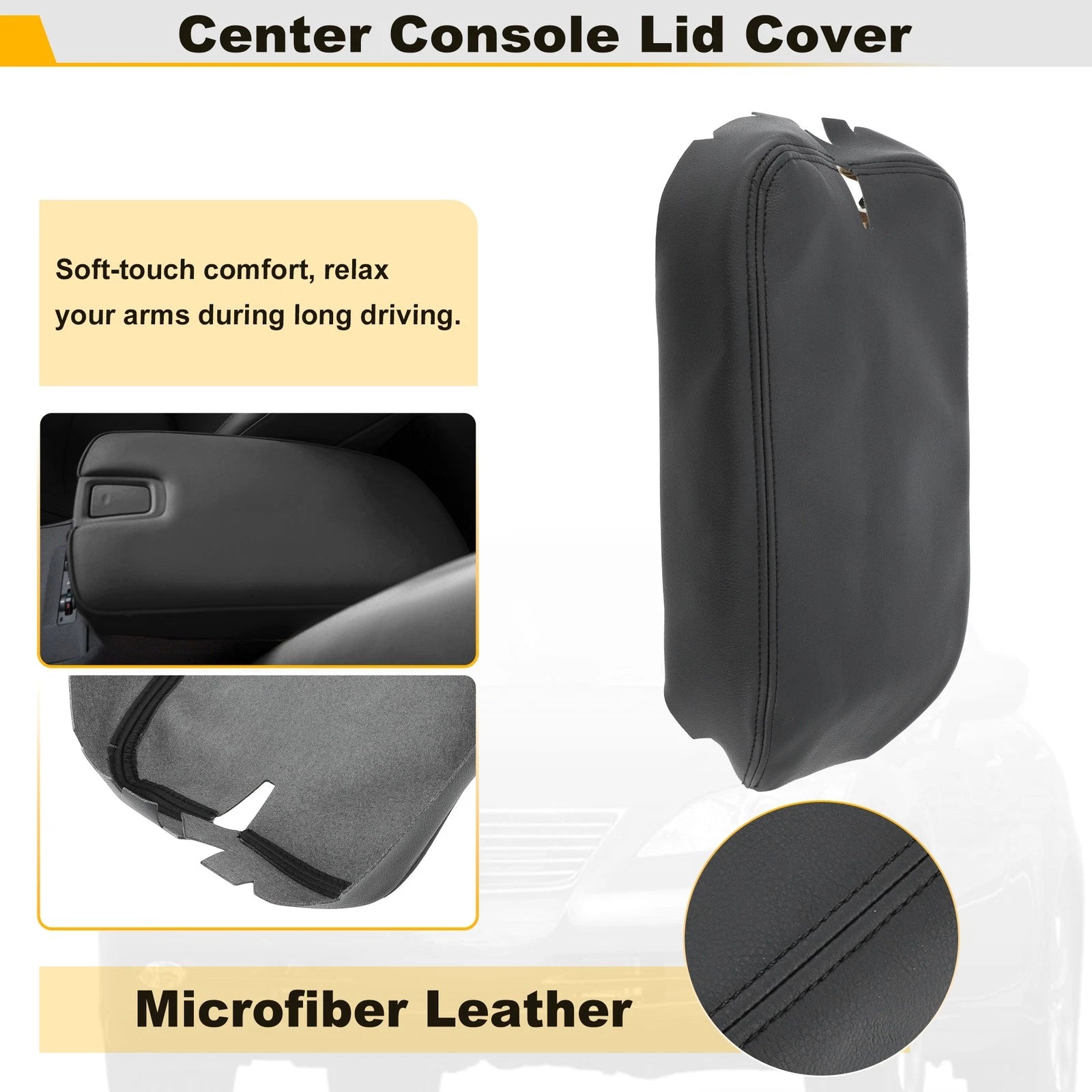 Center Console Lid Armrest Leather Cover for Lexus ES350 (2007–2009)