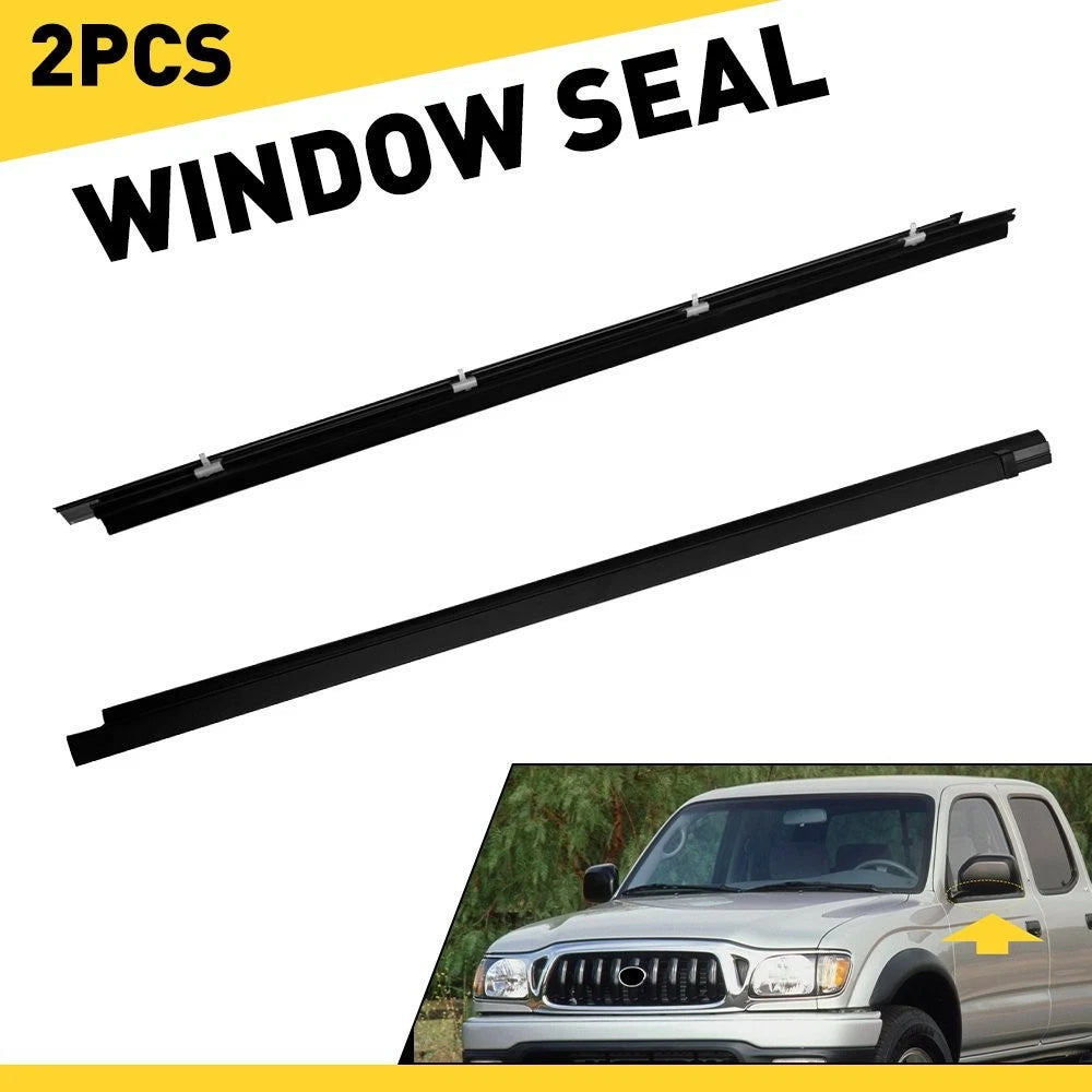 2X WP685VZ Front Door Window Belt Weatherstrip for Toyota Tacoma (1995–2004)
