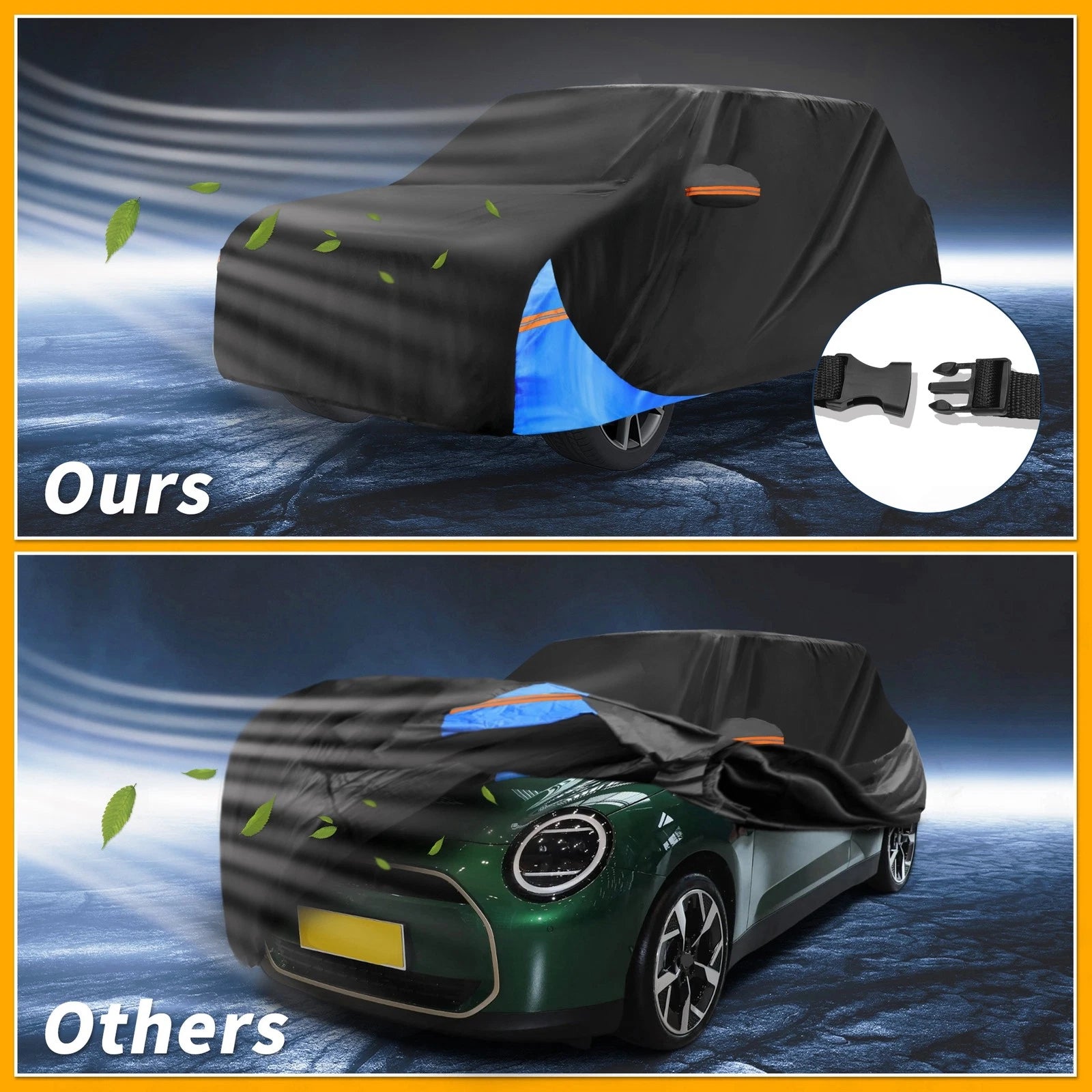 Car Cover Waterproof All Weather for BMW Mini Cooper (2002–2021) 210D-PU