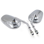 Chrome Rearview Side Mirrors for Harley Davidson FLSTC FXDB DYNA FXDF FLSTF (8mm)