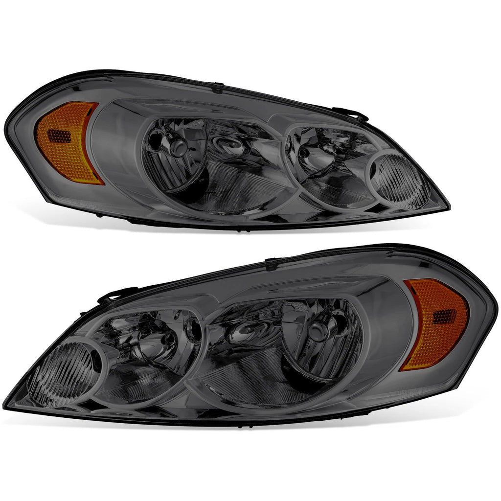 Smoked/Amber Reflector Halogen Headlights for Chevrolet Impala Monte Carlo (2006–2016)