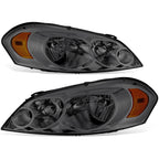 Smoked/Amber Reflector Halogen Headlights for Chevrolet Impala Monte Carlo (2006–2016)
