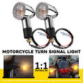 2X Bullet Turn Signal Lamps Chrome Clear for Honda VTX 1800 TYPE C (2002–2009)