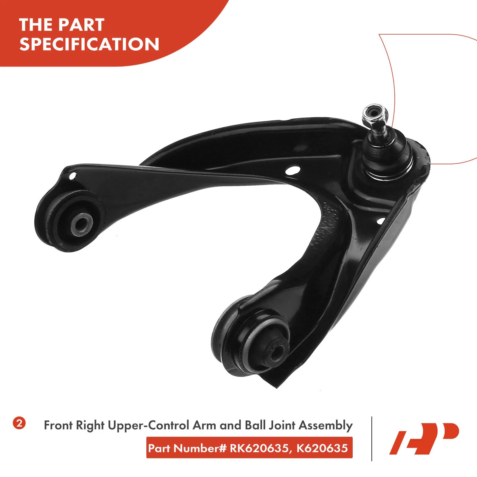 Set of 4 Front Control Arm Ball Joints for Ford Fusion (2010–2012)