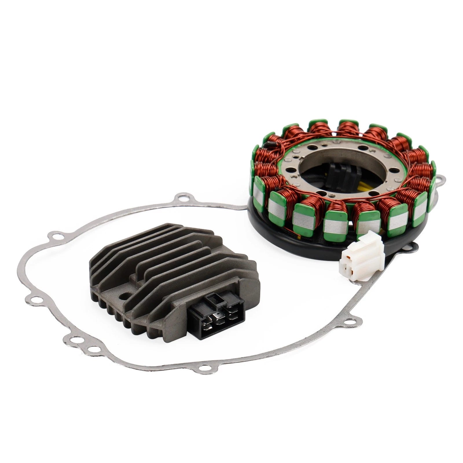 Magneto Stator + Voltage Rectifier + Gasket for Kawasaki KLR 650 E (2008–2010)