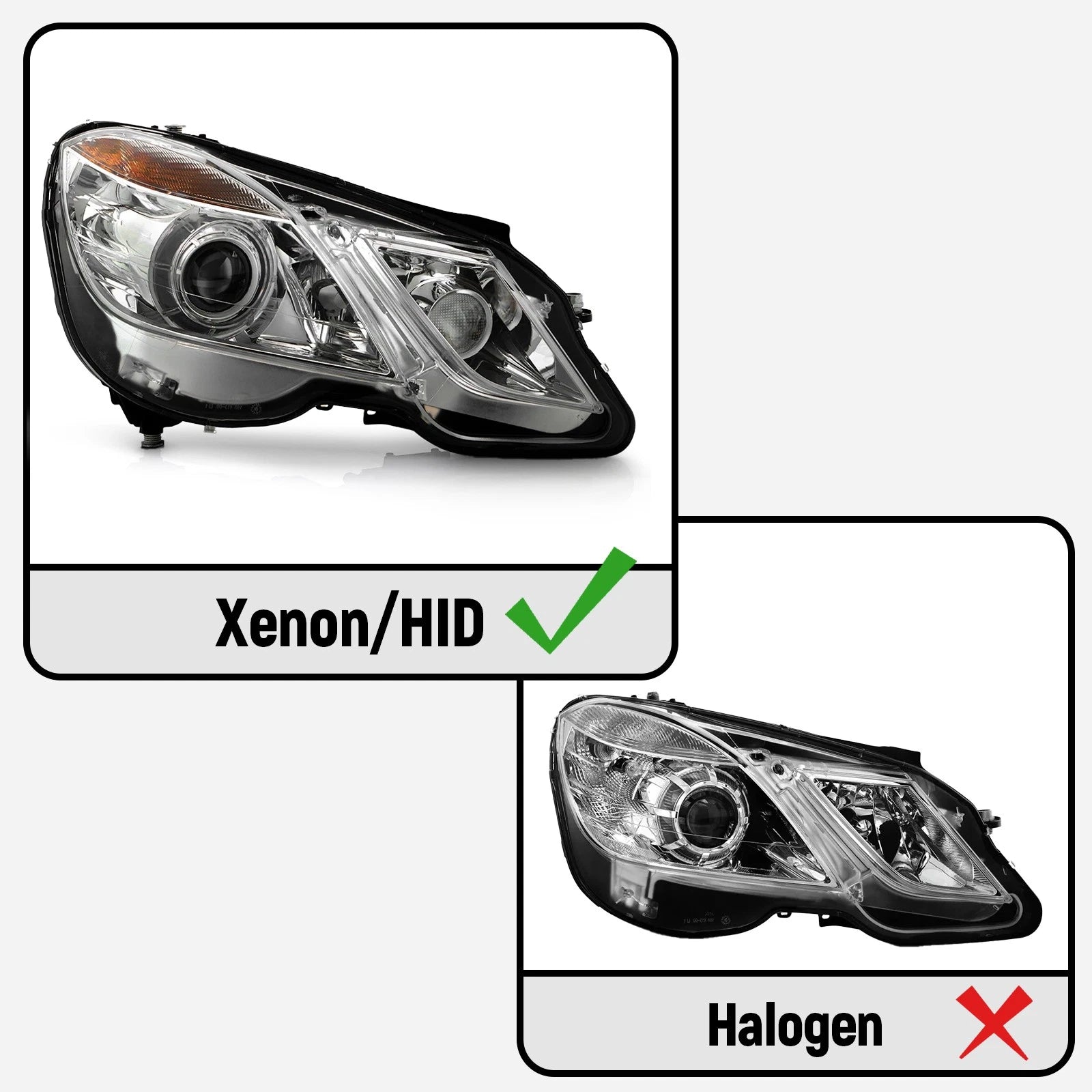 Xenon HID Headlight w/AFS Projector for Mercedes-Benz W212 (2010–2013)