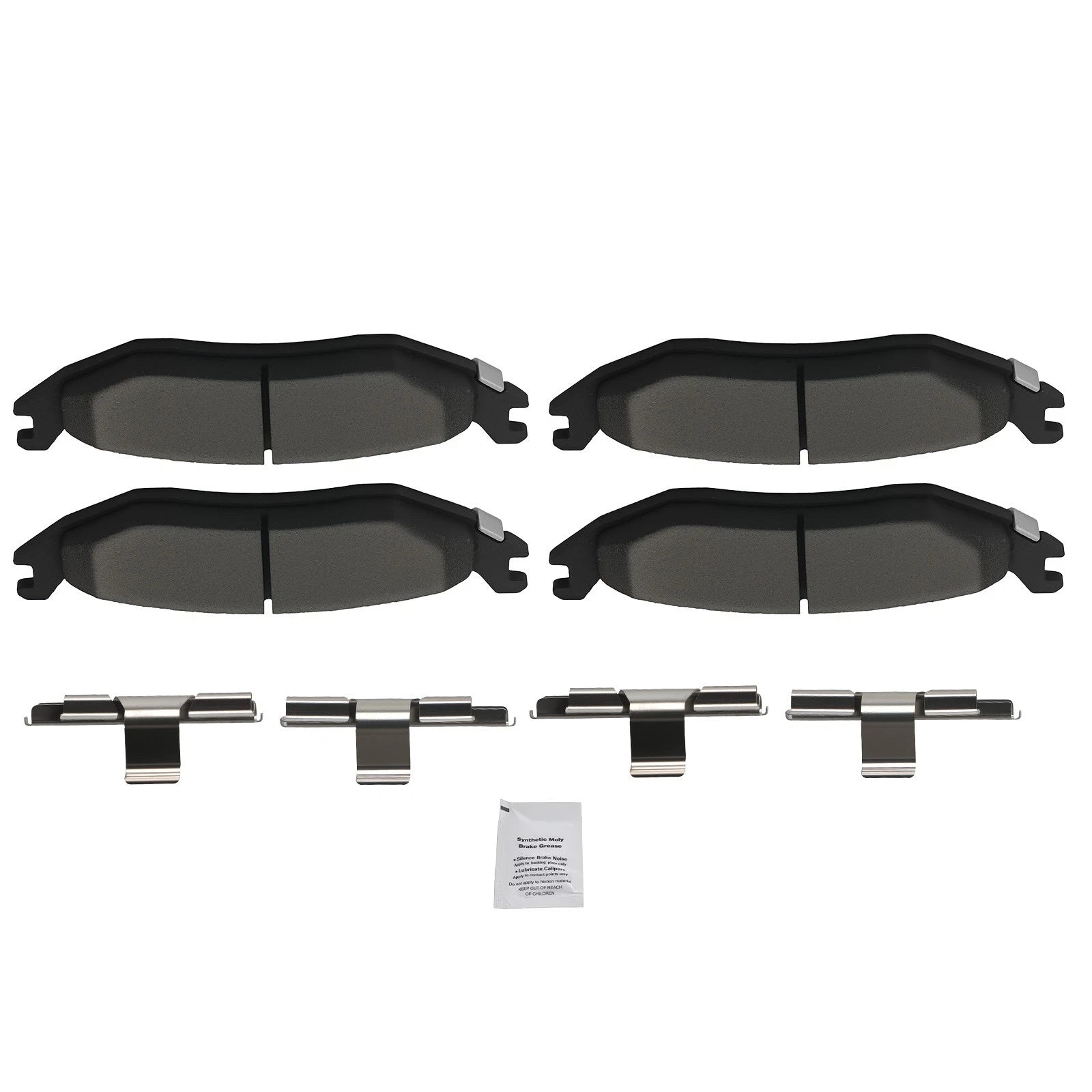 Set of 4 Rear Ceramic Brake Pads for Dodge Ram 1500 (2002–2006)