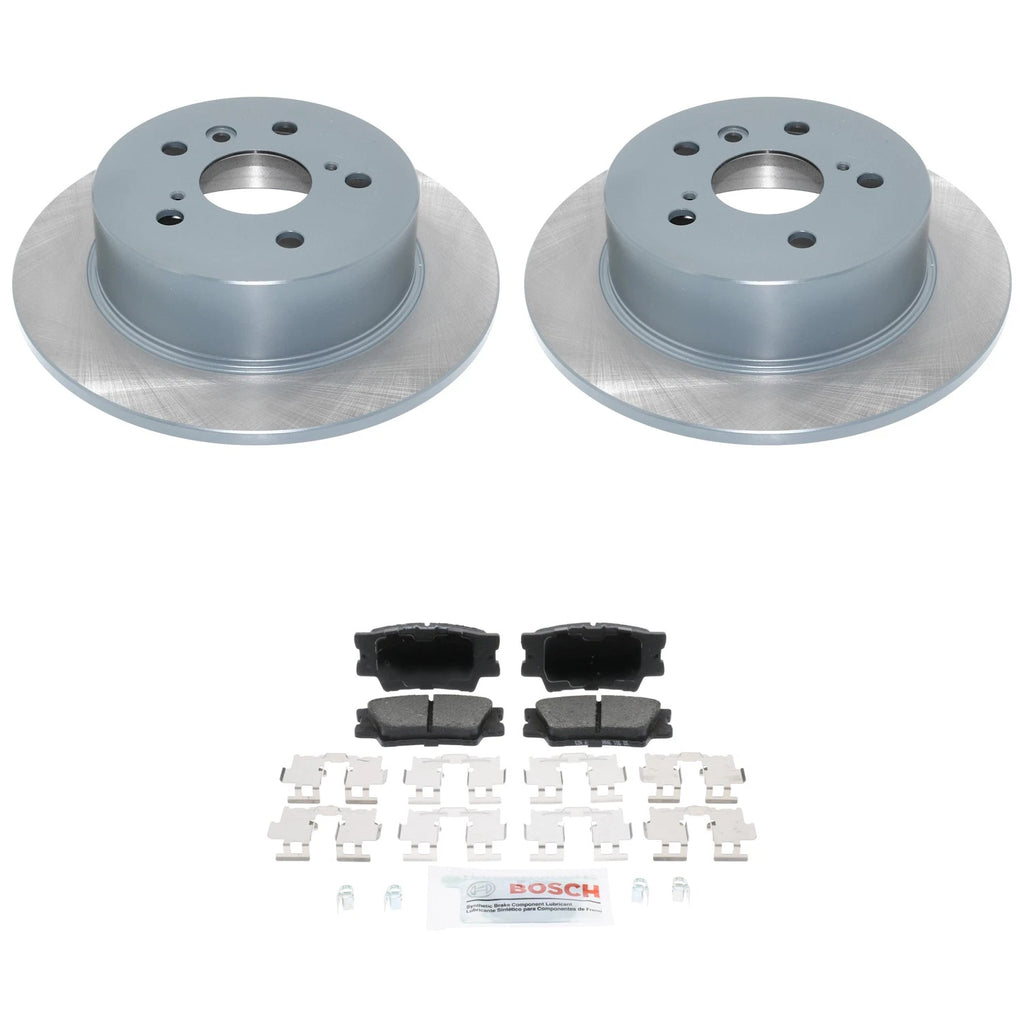 DuraGo Rear Rotors & Bosch Blue Ceramic Brake Pads Kit for Avalon Camry (FWD)
