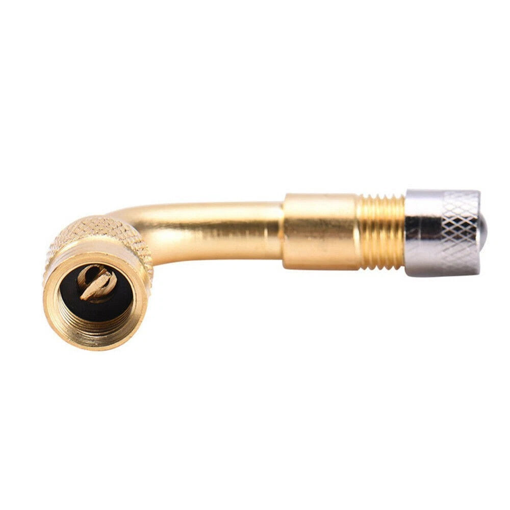 1Pc 90 Degree Brass Tyre Valve Stem Extension Adapter for Car