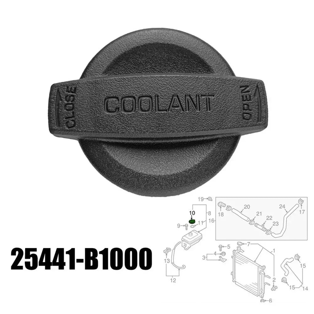 Coolant Reservoir Cap for Hyundai Sonata, Genesis, Kia Optima, Cadenza (2011-2020)