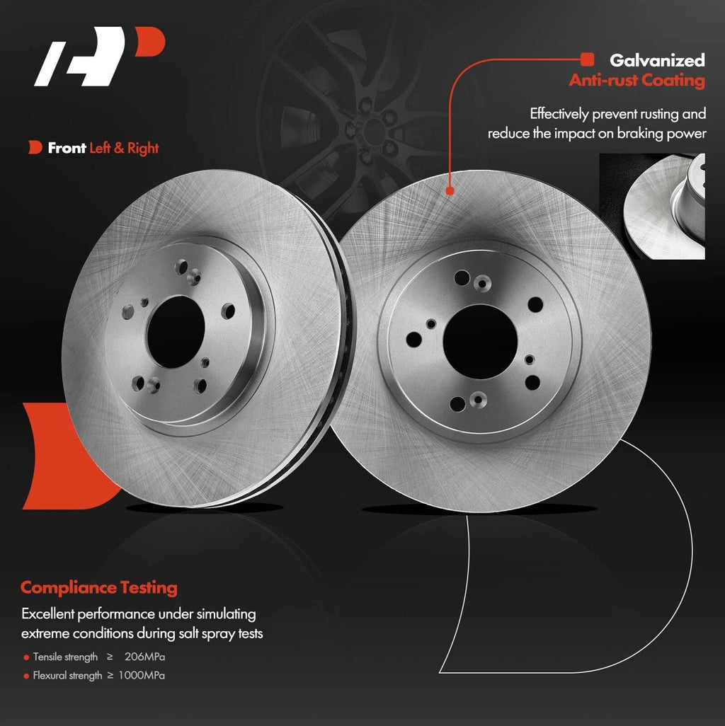 Front Disc Brake Rotors for Honda Accord (2003–2012) Odyssey Pilot Acura