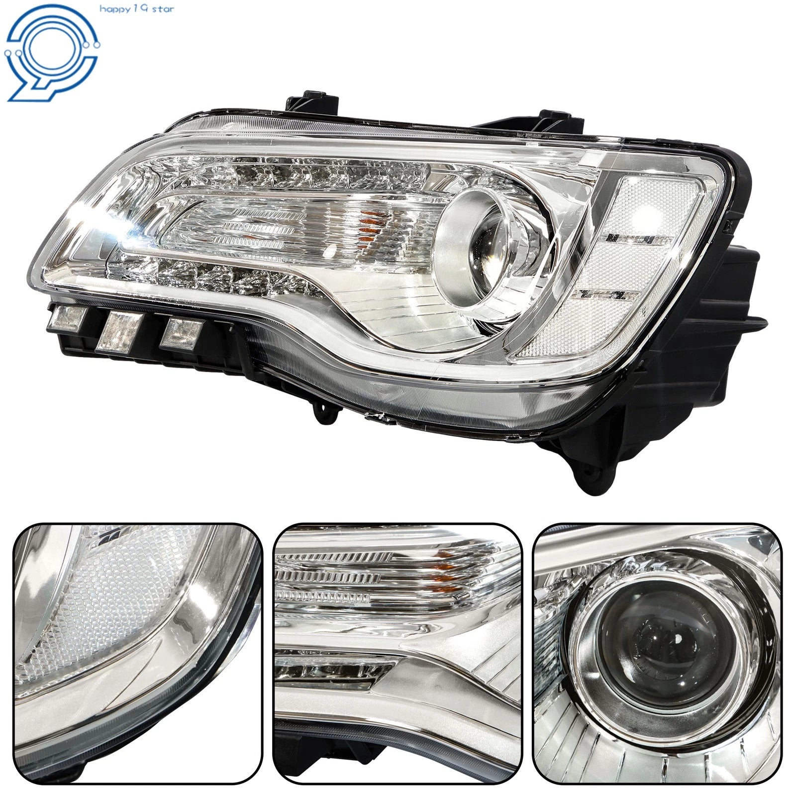 Halogen Headlight Assembly for Chrysler 300 (2018-2023) Driver LH Side