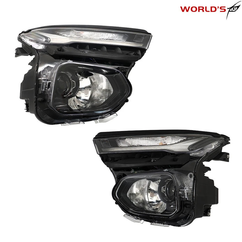 Set of 2 Headlight Halogen Projector Chrome Housing for Chevy Trailblazer