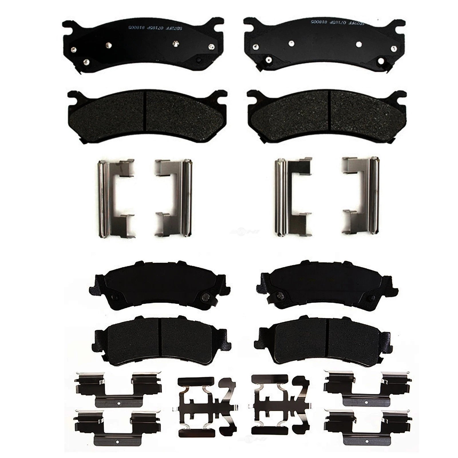 Set of 4 Semi-Met Brake Pad Sets for Chevy GMC Safari 1500 (1996–2005)
