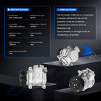 AC Compressor w/ Clutch for Honda CR-V 2.4L (2002–2006)