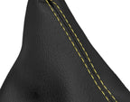 Leather Automatic Shift Boot Cover for BMW E81 E82 E87 (2004–2013) Yellow Stitch