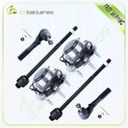 6Pc Front Wheel Hub & Bearing Tie Rod for Chevrolet GMC Sierra 1500 (2007–2018)