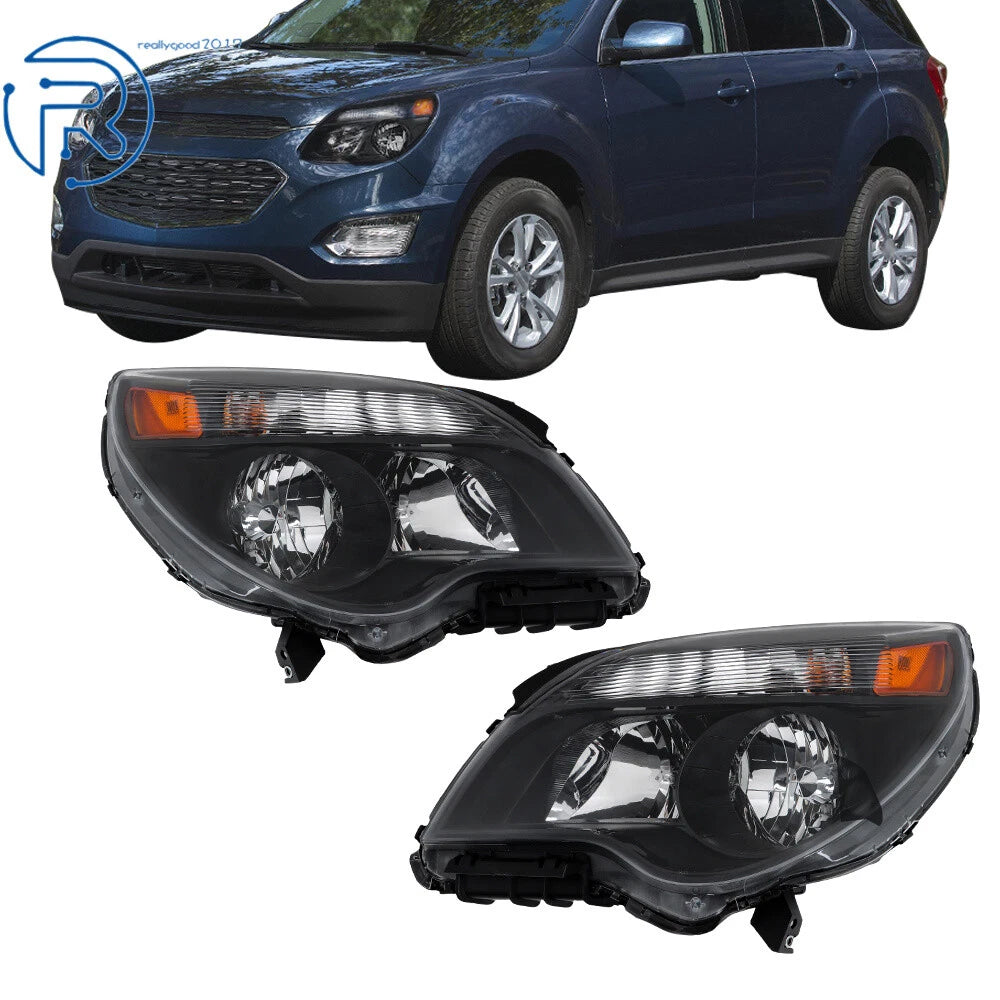 Set of 2 Halogen Headlights for Chevy Equinox (2011–2015)