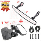 2" Breakaway Side & Rear View Mirror Set for Polaris Can-Am Commander (2011–2023)