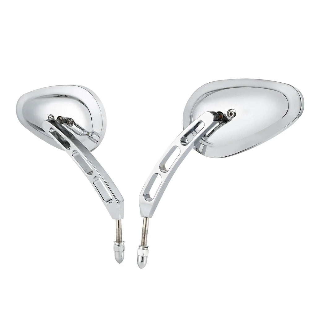 8mm Chrome Rearview Mirrors for Harley Touring Sportster 883 1200 Dyna (2004-2023)