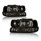 2X Headlight Bumper Lamps Smoke/Amber for Chevy Silverado Tahoe Suburban (2000–2006)