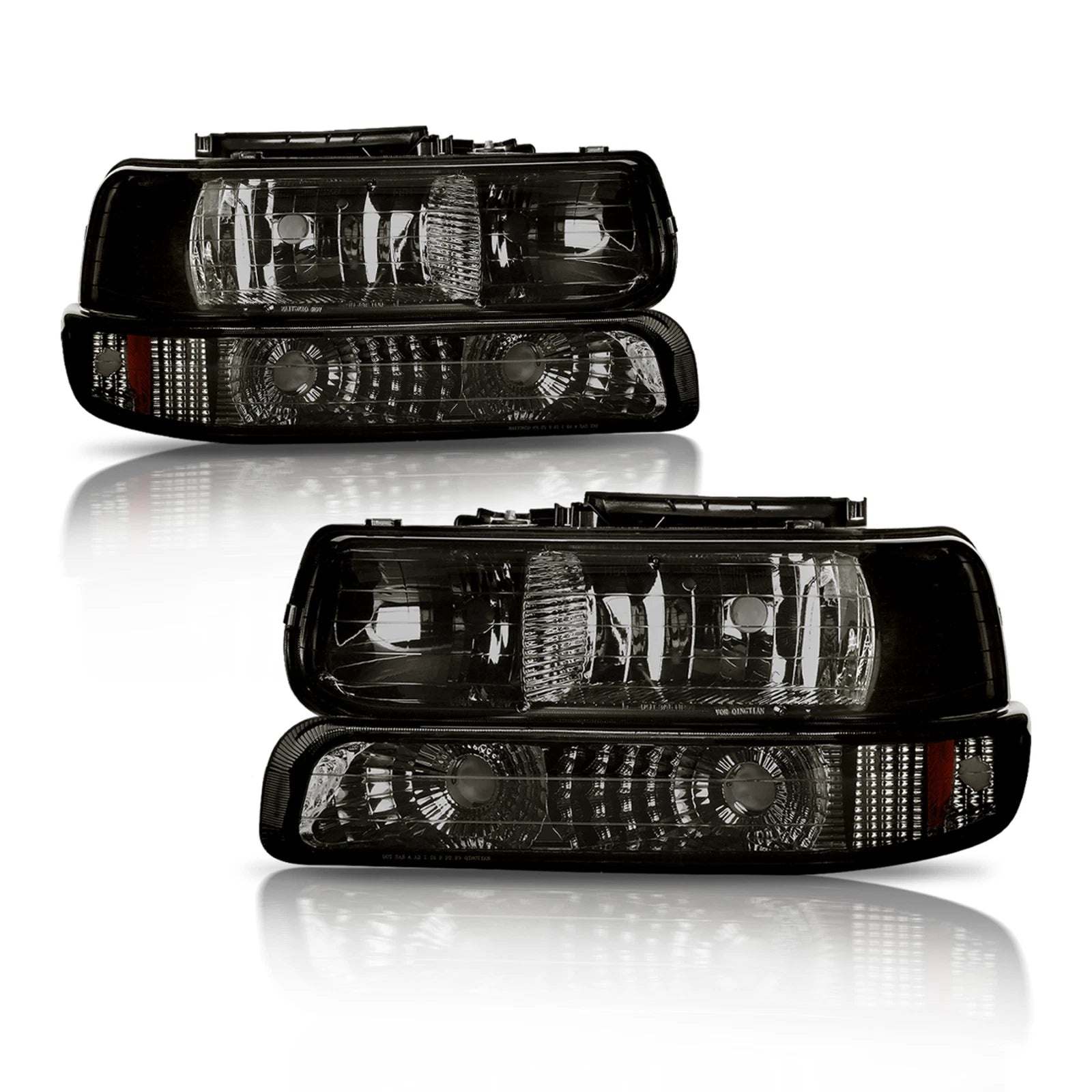 2X Headlight Bumper Lamps Smoke/Amber for Chevy Silverado Tahoe Suburban (2000–2006)