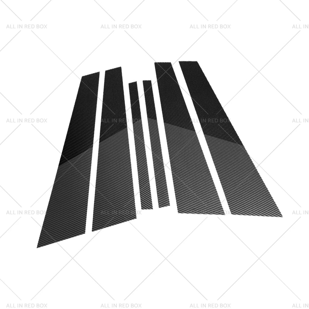6X Carbon Fiber Pillar Post Cover Trims for Infiniti G35 (2002–2013)