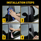 Pillar Post Window Cover Trim for Ford Explorer (2011–2019) Black