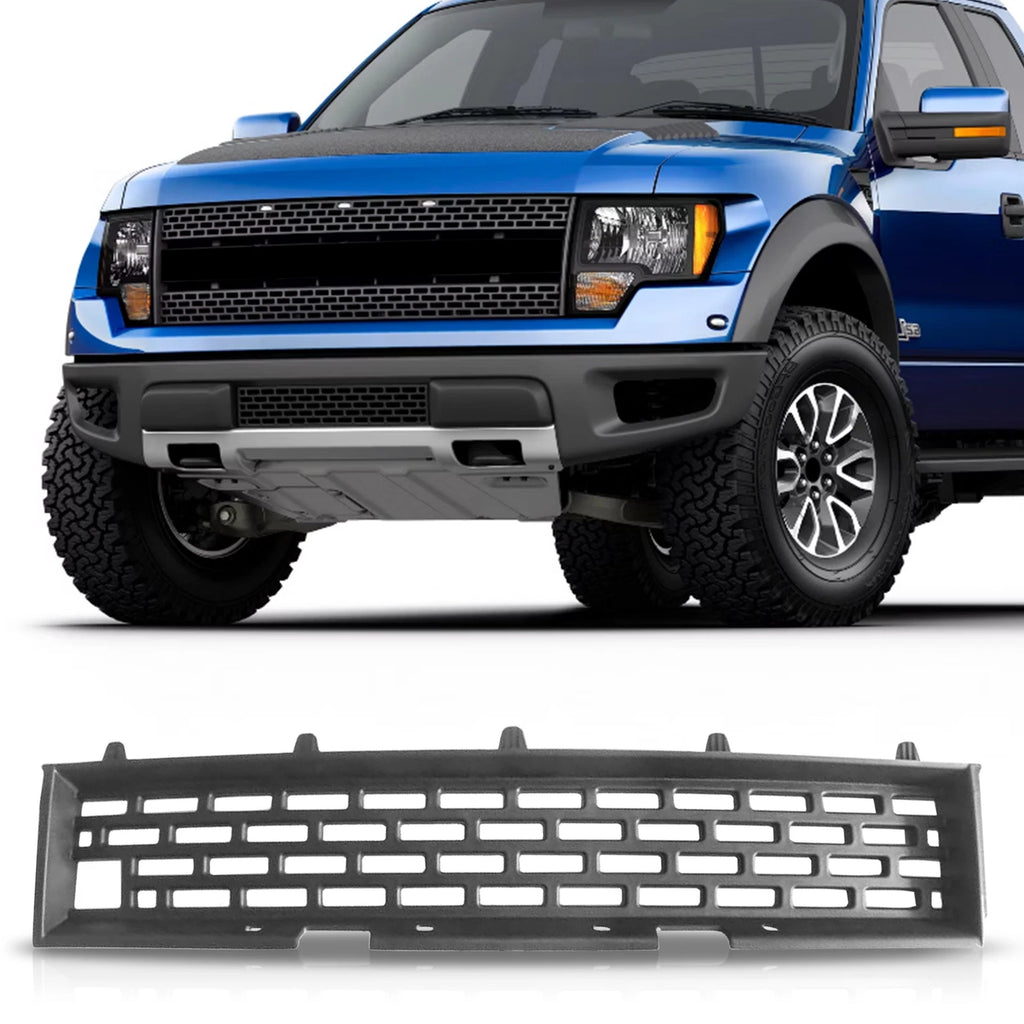Bumper Grille for Ford F-150 (2010–2014) - Black Textured Plastic