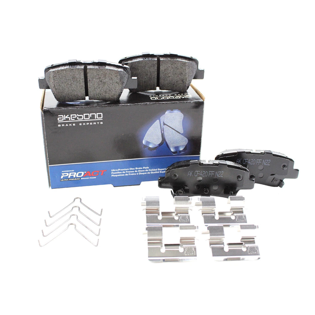 Akebono ProACT Rear Disc Brake Pads for Elantra GT Sonata Veloster Optima Rondo (2013–2019)