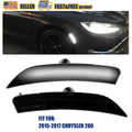 2X Front LED Side Marker Lights Smoke for Chrysler 200 (2015–2017)