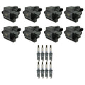 Set of 8 NGK Ignition Coils & Iridium Spark Plugs for Silverado Tahoe Sierra Yukon