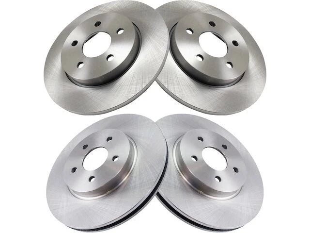 Set of 2 Front and Rear Brake Rotors for Jaguar X Type (2002–2008) GR359SC