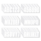 White Alpha-Numeric Registration Stickers Decals for Boat