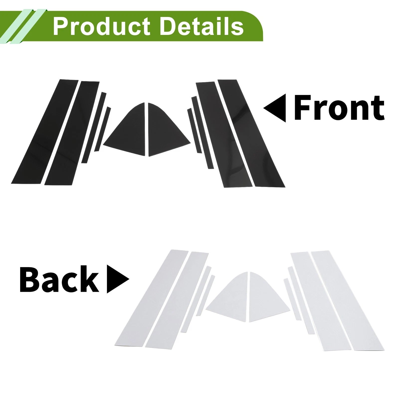 10 Pcs Pillar Window Trim for Chevy Cruze (2011–2015) Black