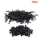 180Pcs Zip Tie Cable Buckle Fasteners for Car Daily Fixing