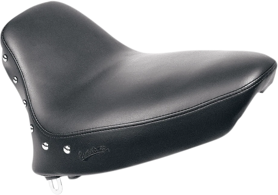 SADDLEMEN Renegade Solo Seat - Smooth Studded Black for Softail 884-01-001