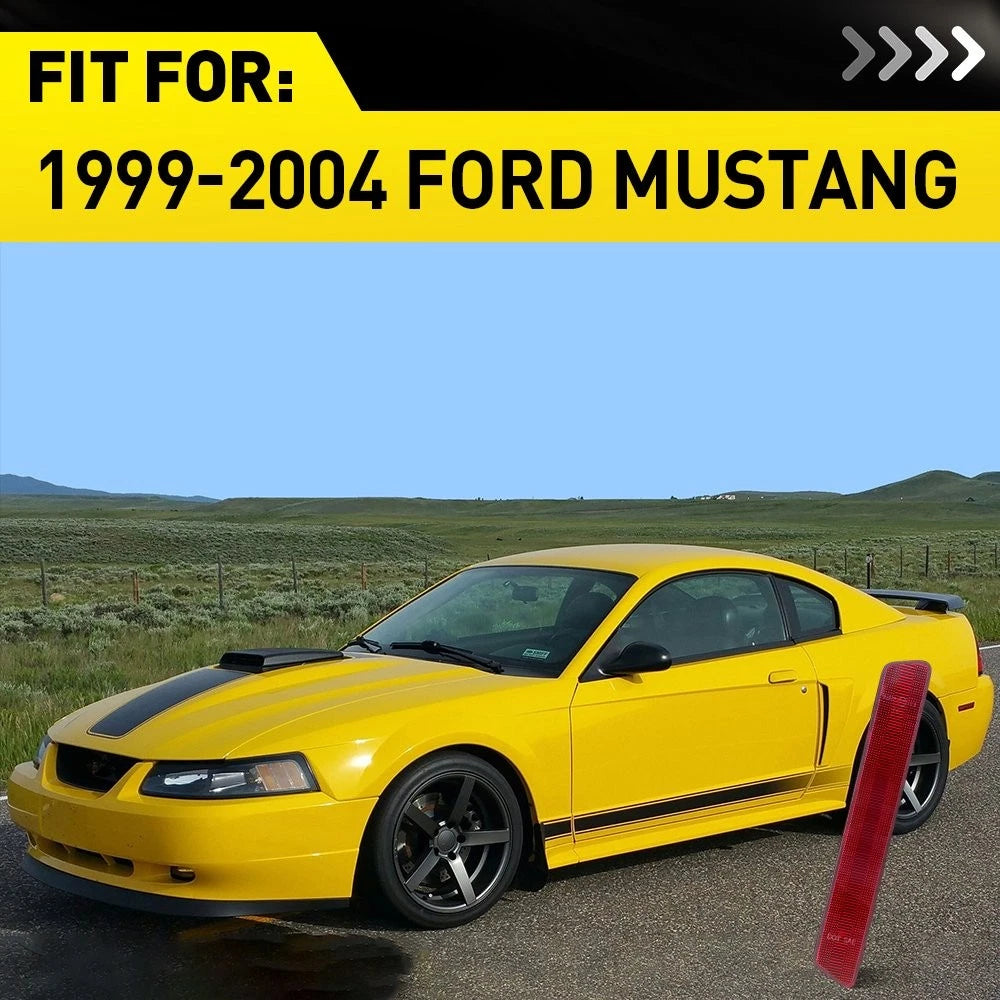 2X Rear Side Marker Light Covers for Ford Mustang (1999–2004) Red Lens EPY