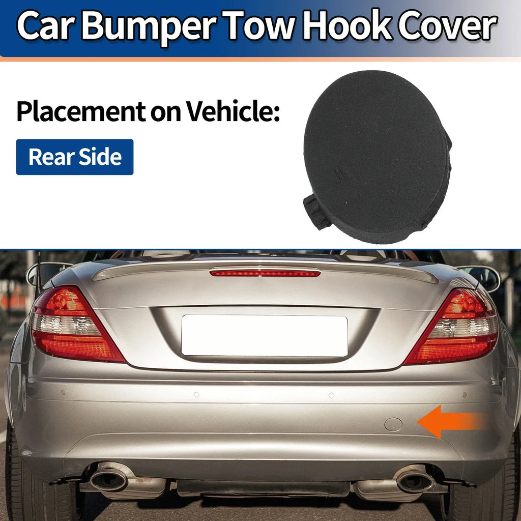 Rear Side Bumper Tow Hook Cover for Mercedes-Benz (2008-2012) Unpainted