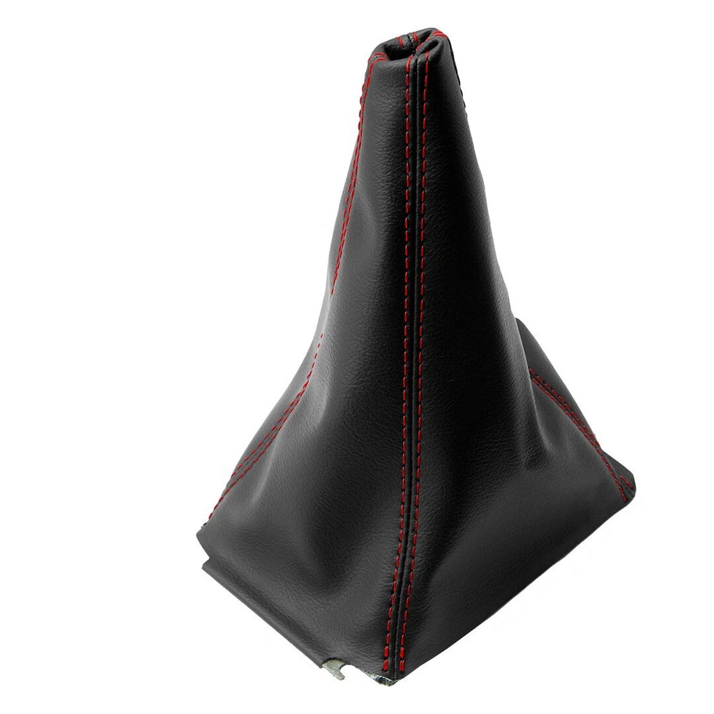 Manual Shift Boot for Jeep Wrangler (2003–2006) Red Stitch Leather Synthetic