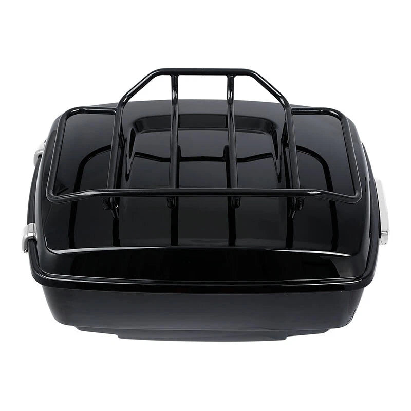 King Trunk & Black Top Rack for Harley Touring Models (2014–2023)