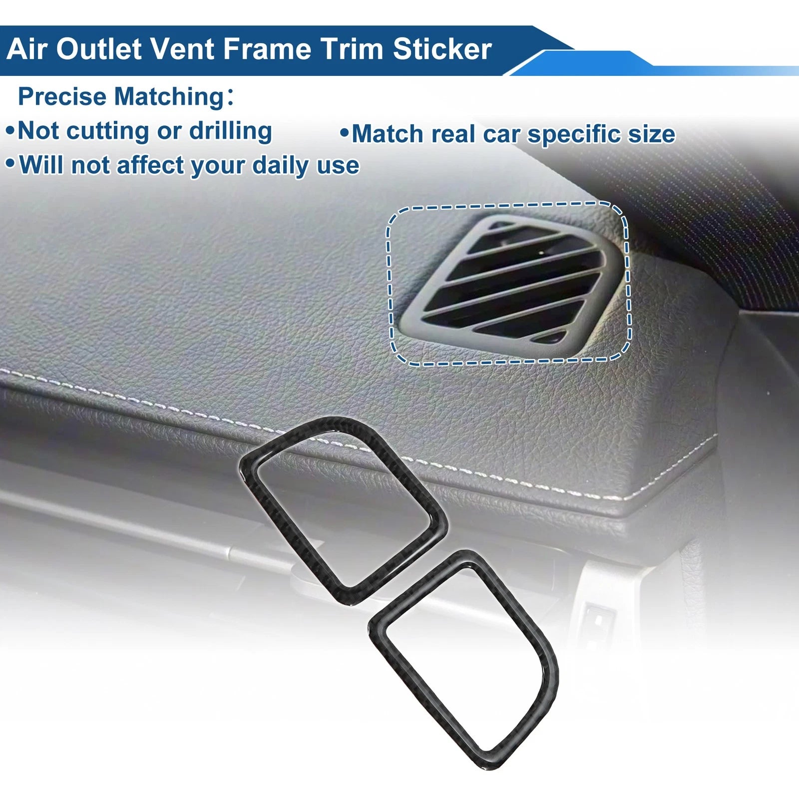 2X Air Condition Outlet Vent Trim Cover Frame for Toyota Supra GR (2020–2023)