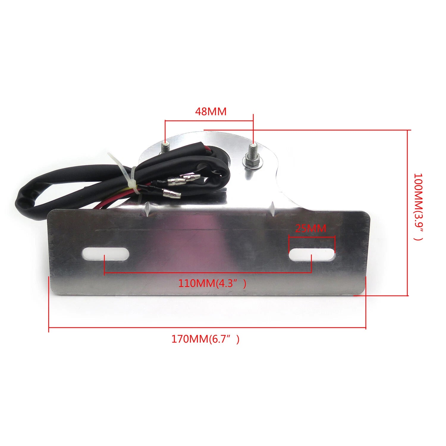 Red License Plate Brake Tail Light for Ducati Monster (Universal)