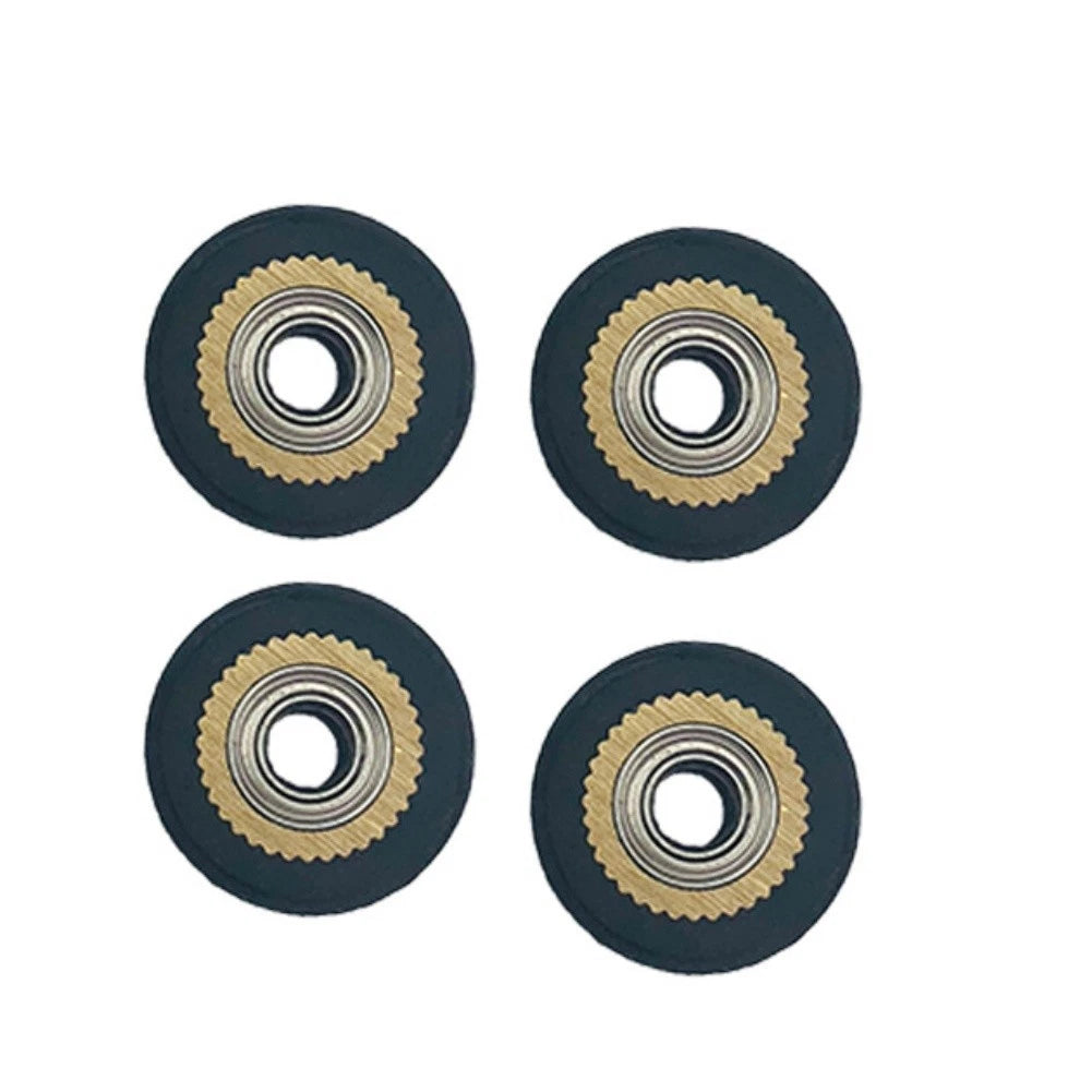Set of 4 Brass Press Rollers with Bearings 4x11x16mm for Engraving Tools